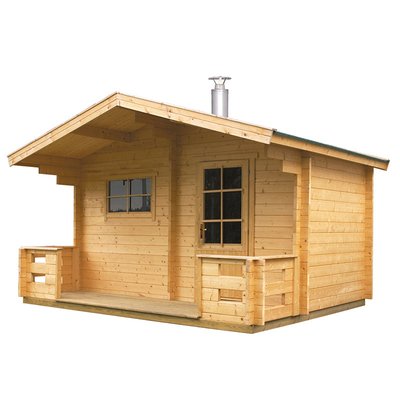 Outdoor Nordic Spruce Wooden 6 คน Far Infrared Sauna Cabin Traditional