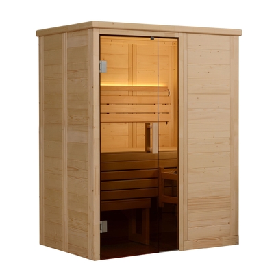 ซาวน่าไม้ในร่ม 2 คน Solid Nordic Spruce Steam 6kw
